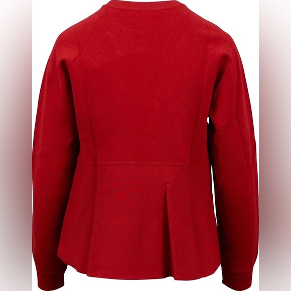 Valentino NWT VALENTINO Red Flare Back Crew Sweater Top Size M $1895 - Picture 4 of 4